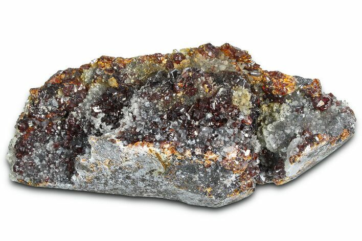 Gemmy Orange Sphalerite Crystals on Quartz - China #362587